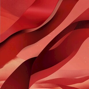 红色动感飘带科技背景