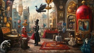 奇幻爱丽斯仙境插画