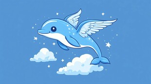 小海豚卡通形象设计