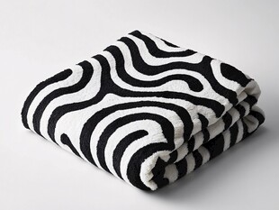 褐地黑白彩虎形枕