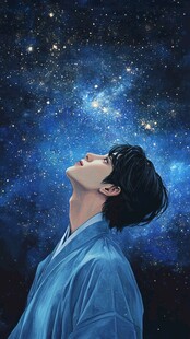 星辰大海男孩背影