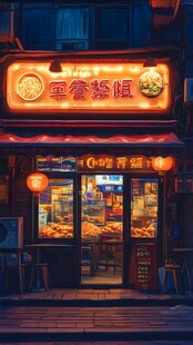 腌卤店插画