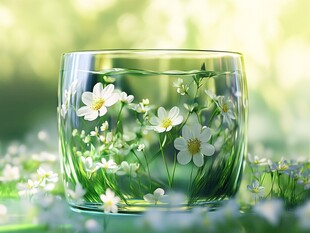 花玻璃背景素材