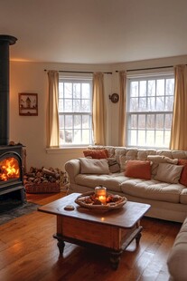 室内舒适冬天地炉