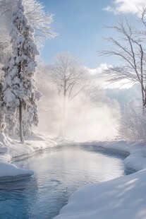 童话世界雾凇雪地