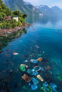 水面漂浮的垃圾