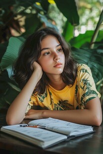 认真的女孩最美