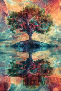 神秘梦幻的大树