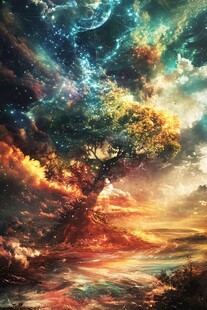 神秘梦幻的大树