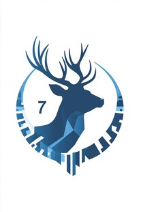 鹿头图形logo