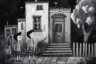 小时候场景插画