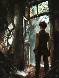 唯美男生插画