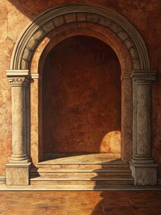 欧式罗马拱门背景