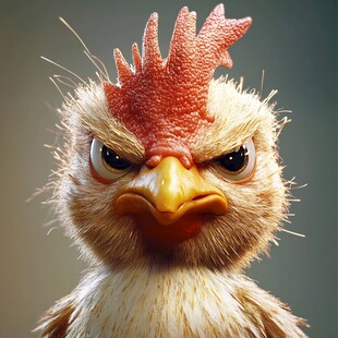 卡通霸气鸡大侠头像