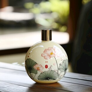 荷塘图鼻烟壶