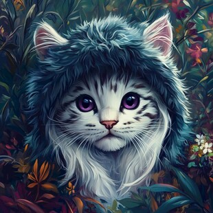 绘画作品猫插画