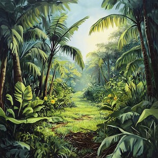 热带雨林插画