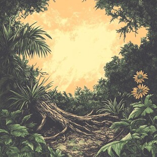 雨林插画