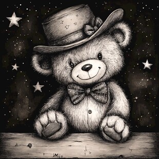 原创手绘小熊