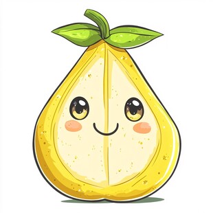 黄梨拟人卡通形象