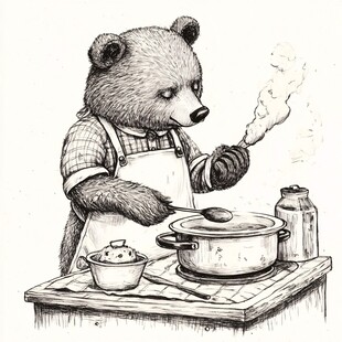 小熊做饭