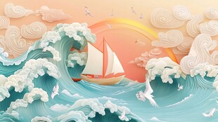 波涛汹涌的海洋之旅