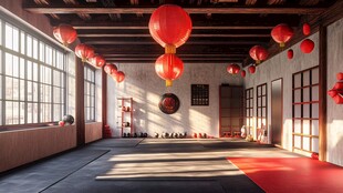 传统武术训练室