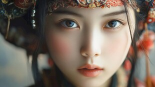 华丽古装女子肖像