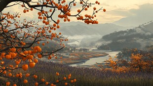 秋日山谷的宁静