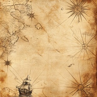 古老航海地图