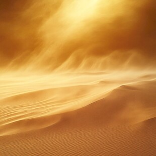 沙漠风暴的黄昏