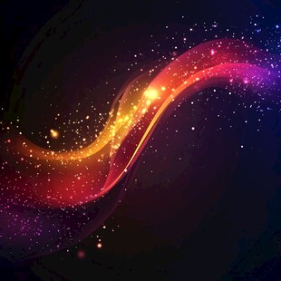 彩色光影波纹抽象图案