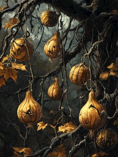 万圣节之夜的诡异南瓜树