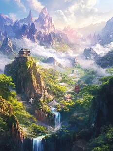 山水画中的东方仙境