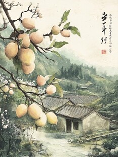 乡村山水画