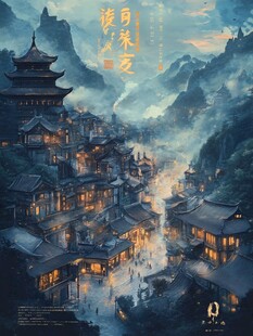 古城夜景 灯火辉煌