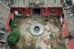 古老建筑的鸟瞰图