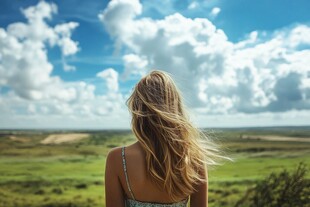 风吹拂下的宁静时刻