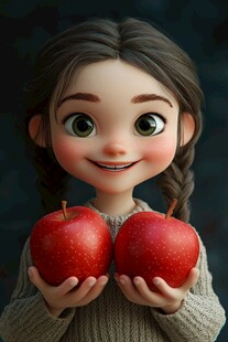 笑容如苹果 清新自然