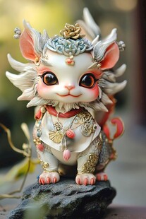 神秘东方幻想生物雕塑