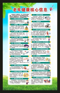 老年健康核心信息海报