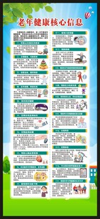 老年健康核心信息展架