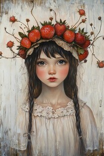 草莓花冠少女