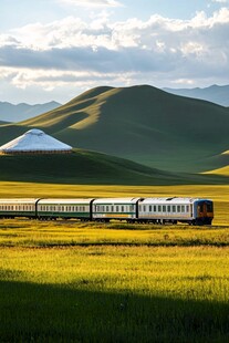 穿越草原的火车之旅