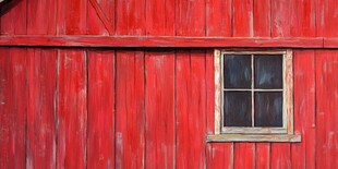 红色谷仓之窗
