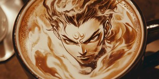 咖啡艺术作品 进击的巨人 角色