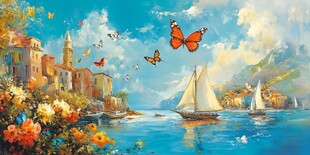 海边小镇的宁静时光