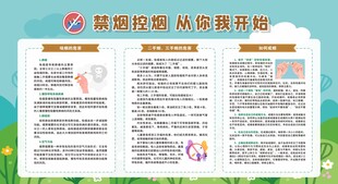 控烟戒烟禁烟健康教育宣传栏