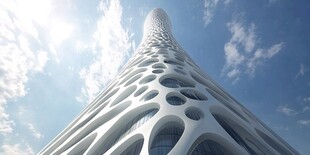 蓝天下的未来建筑