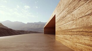 山谷中的现代建筑